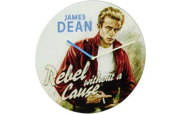 Réductions TFA Dostmann Horloge Murale Légendes Du Cinéma James Dean, Ø 30 Cm – Horloge Murale 3