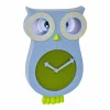 garantie de qualité TFA Dostmann Pendule Pour Enfants Hibou Willy 33,2 X 20,7 Cm, Bleu/Vert – Horloge Murale 13