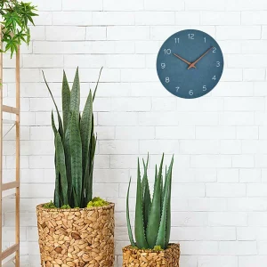 TFA Dostmann Horloge Murale Analogique Avec Aspect Bois Ø 29.7 Cm, Bleu Pigeon – Horloge Murale magasin en ligne france 6