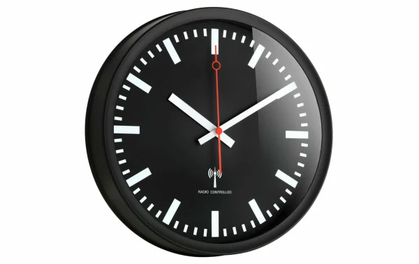 TFA Dostmann Horloge Murale Radio Ø 25 Cm, Noir – Horloge Murale Nouveau 1