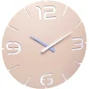 magasins pas chers TFA Dostmann Horloge Murale Radio Contour Rose-abricot, Ø 35 Cm – Horloge Murale 11