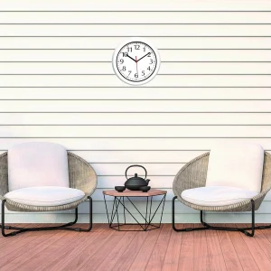 TFA Dostmann Horloge De Jardin En Plein Air Ø 30,5 Cm, Blanc – Horloge Murale des prix incroyables 6