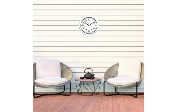 TFA Dostmann Horloge De Jardin En Plein Air Ø 30,5 Cm, Blanc – Horloge Murale des prix incroyables 3