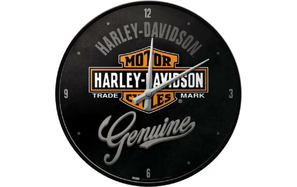 Nostalgic Art Horloge Murale Harley Davidson Ø 31 Cm, Noir – Horloge Murale grande qualité 1