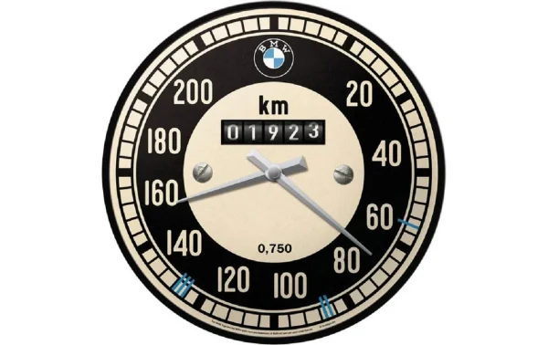 REMISE Nostalgic Art Horloge Murale Tachymètre BMW Ø 31 Cm, Noir/Blanc – Horloge Murale 1