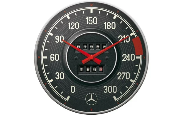 Nostalgic Art Horloge Murale Tachymètre Mercedes Benz Ø 31 Cm, Noir – Horloge Murale prix pas cher 1