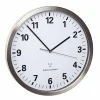 boutique paris TFA Dostmann Horloge Murale Radio Ø 30.5 Cm, Argent – Horloge Murale 5