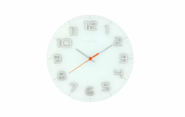 site pas cher NeXtime Horloge Murale Classy Round Ø 30 Cm Blanc – Horloge Murale 1