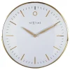 NeXtime Horloge Murale Petit Glamour 30 Ø, Doré/Blanc – Horloge Murale Retour Gratuit 11