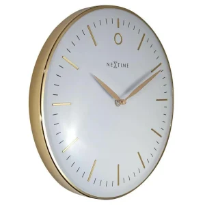 NeXtime Horloge Murale Petit Glamour 30 Ø, Doré/Blanc – Horloge Murale Retour Gratuit 7