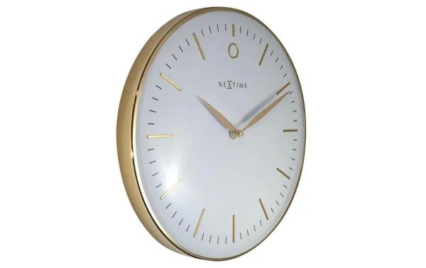 NeXtime Horloge Murale Petit Glamour 30 Ø, Doré/Blanc – Horloge Murale Retour Gratuit 3