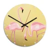 Trenddeko Horloge Murale Flamant Rose Ø 28 Cm, Or, Rose – Horloge Murale en ligne 8