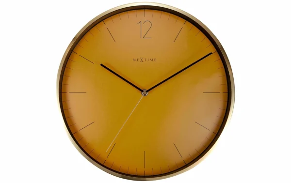 économies garanties NeXtime Horloge Murale Manderin Fruité Essentiel Ø 34 Cm Doré/Jaune – Horloge Murale 1