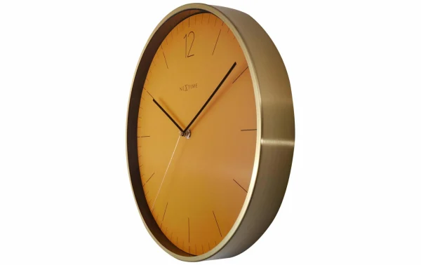 économies garanties NeXtime Horloge Murale Manderin Fruité Essentiel Ø 34 Cm Doré/Jaune – Horloge Murale 3