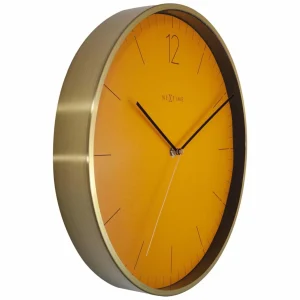 économies garanties NeXtime Horloge Murale Manderin Fruité Essentiel Ø 34 Cm Doré/Jaune – Horloge Murale 9