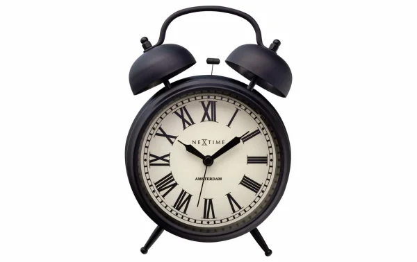 NeXtime Réveil Classique Amsterdam Grand Noir/blanc – Réveils Promotio de vente 1