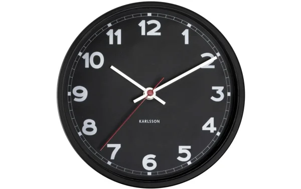 Livraison gratuite KARLSSON Horloge Murale Classic Small Ø 20 Cm, Noir – Horloge Murale 1