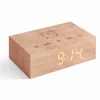 Gingko Réveil Numérique Flip Click Clock Marron – Réveils prix le plus bas 13