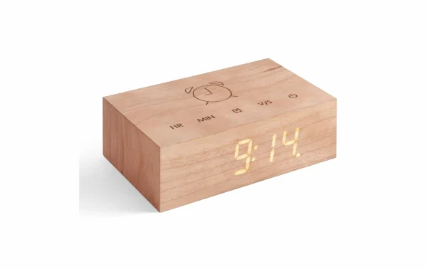 Gingko Réveil Numérique Flip Click Clock Marron – Réveils prix le plus bas 1