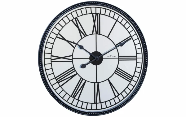 jusqu'à NeXtime Horloge Murale Miroir Cléopâtre Ø 56 Cm Noir/Blanc – Horloge Murale 1