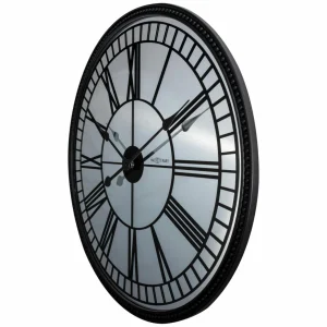 jusqu'à NeXtime Horloge Murale Miroir Cléopâtre Ø 56 Cm Noir/Blanc – Horloge Murale 9