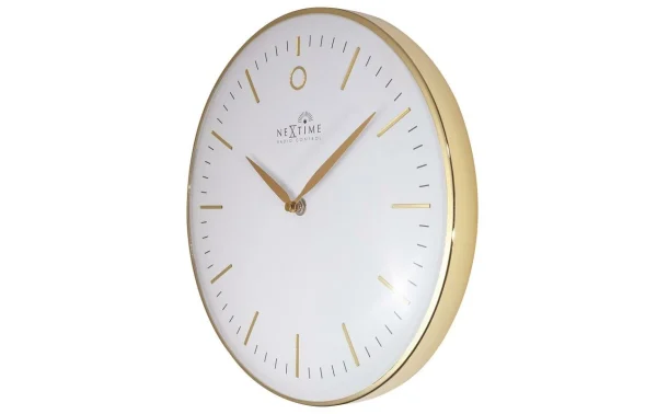 NeXtime Horloge Murale Petit Glamour RC 30 Ø, Doré/Blanc – Horloge Murale Les achats en ligne 3