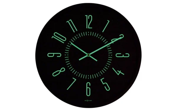 NeXtime Horloge Murale Lumineux Ø 35 Cm, Noir – Horloge Murale jusqu'à 1