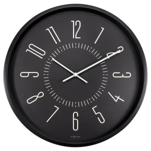 NeXtime Horloge Murale Lumineux Ø 35 Cm, Noir – Horloge Murale jusqu'à 7