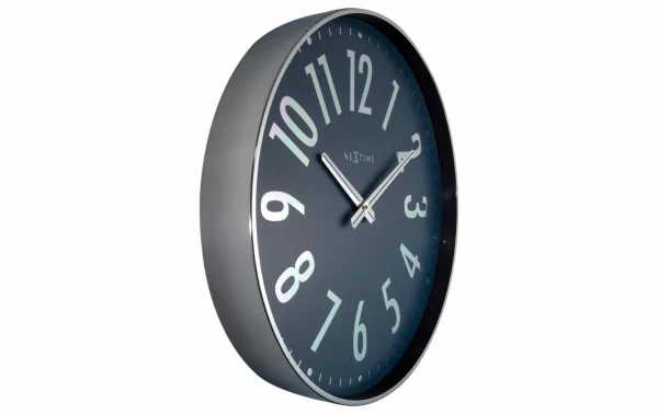 NeXtime Horloge Murale Alchemy Ø 40 Cm, Bleu/Argenté – Horloge Murale grande marque pas cher 4