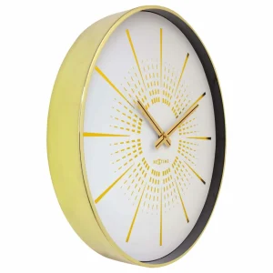 NeXtime Horloge Murale Excentric Ø 40 Cm, Doré/Blanc – Horloge Murale boutique en ligne 9