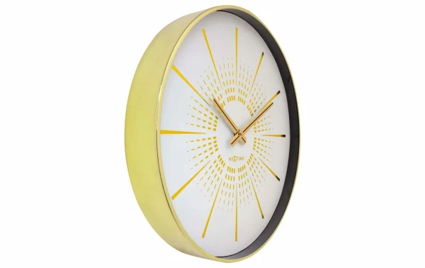 NeXtime Horloge Murale Excentric Ø 40 Cm, Doré/Blanc – Horloge Murale boutique en ligne 4