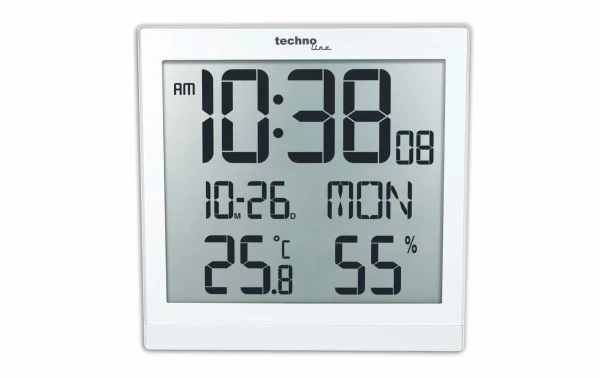 Technoline Horloge Murale Radio WS8015 Blanc – Horloge Murale REMISE allant 1