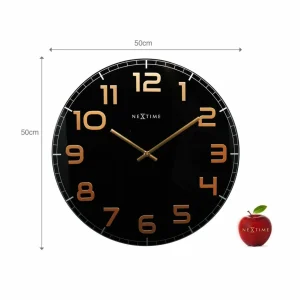 NeXtime Horloge Murale Classy Large Ø 50 Cm Cuivre/Noir – Horloge Murale marque moins cher 7