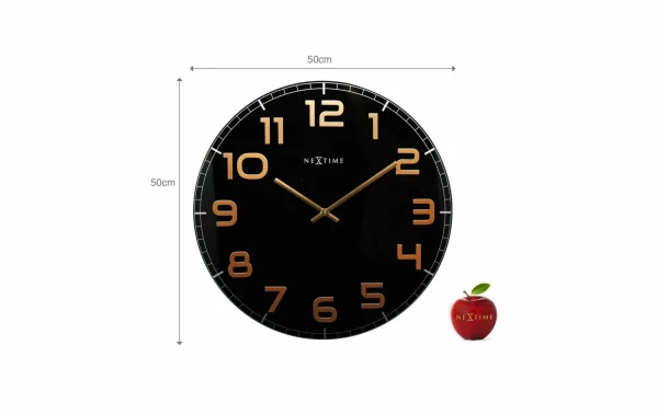 NeXtime Horloge Murale Classy Large Ø 50 Cm Cuivre/Noir – Horloge Murale marque moins cher 3