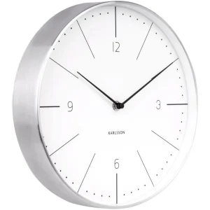 magasin en ligne france KARLSSON Horloge Murale Normann Numbers Ø 27.5 Cm, Argenté/Blanc – Horloge Murale 7