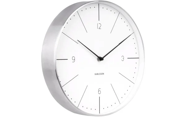 magasin en ligne france KARLSSON Horloge Murale Normann Numbers Ø 27.5 Cm, Argenté/Blanc – Horloge Murale 3