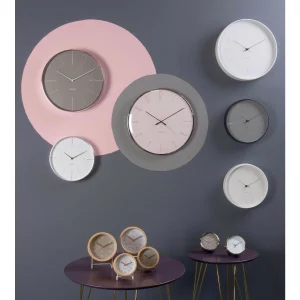 magasin en ligne france KARLSSON Horloge Murale Normann Numbers Ø 27.5 Cm, Argenté/Blanc – Horloge Murale 9