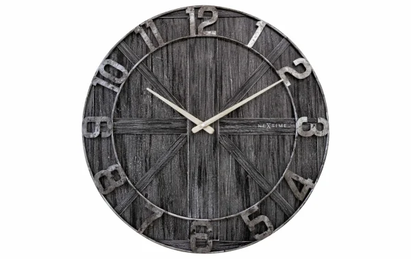 NeXtime Horloge Murale York Bois / Métal, 50 Cm – Horloge Murale qualité supérieure 1