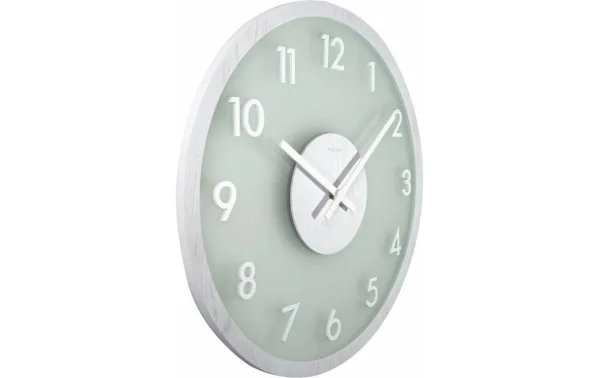 NeXtime Horloge Murale Bois Givré Ø 50 Cm Blanc – Horloge Murale aux meilleurs prix 3