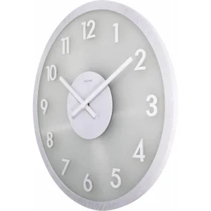 NeXtime Horloge Murale Bois Givré Ø 50 Cm Blanc – Horloge Murale aux meilleurs prix 9