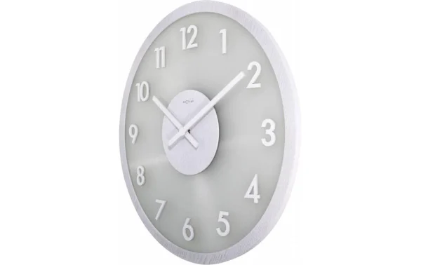 NeXtime Horloge Murale Bois Givré Ø 50 Cm Blanc – Horloge Murale aux meilleurs prix 4