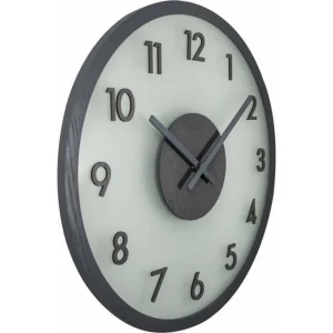 prix le plus bas NeXtime Horloge Murale Frosted Wood Ø 50 Cm Gris – Horloge Murale 7