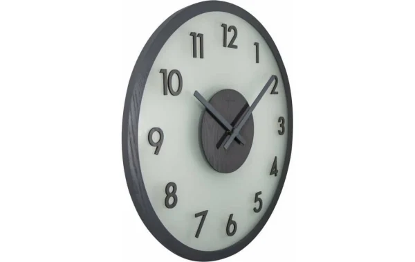 prix le plus bas NeXtime Horloge Murale Frosted Wood Ø 50 Cm Gris – Horloge Murale 3