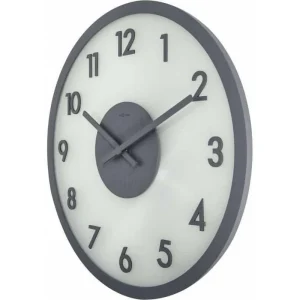 prix le plus bas NeXtime Horloge Murale Frosted Wood Ø 50 Cm Gris – Horloge Murale 9