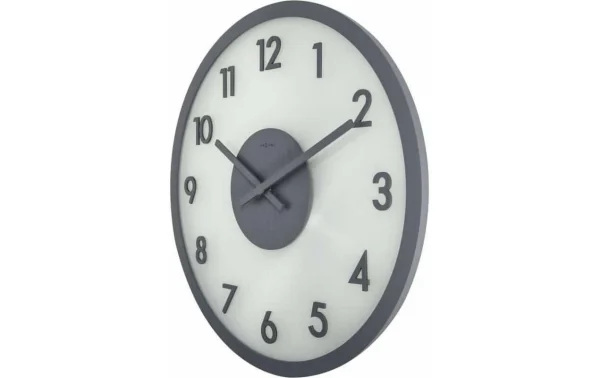 prix le plus bas NeXtime Horloge Murale Frosted Wood Ø 50 Cm Gris – Horloge Murale 4