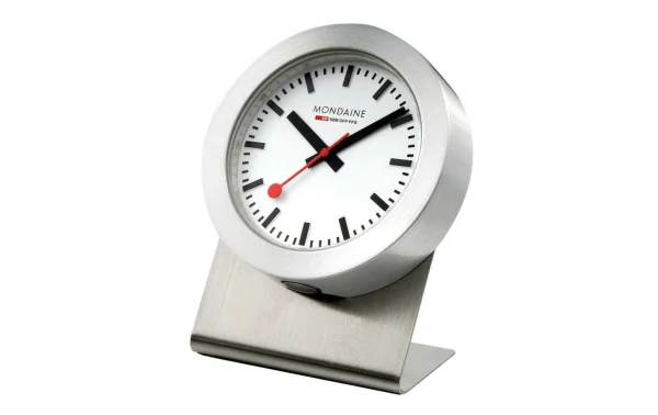 Mondaine Horloge De Bureau Avec Aimant Ø 5 Cm, Argenté/Blanc – Horloge Murale Livraison internationale 1