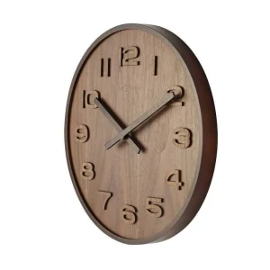 NeXtime Horloge Murale Bois Bois Grand Ø 53 Cm Brun – Horloge Murale mode pas cher 7