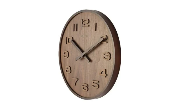 NeXtime Horloge Murale Bois Bois Grand Ø 53 Cm Brun – Horloge Murale mode pas cher 3