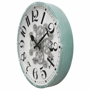 NeXtime Horloge Murale Henry Blanc/Turquoise, 50 Cm – Horloge Murale grand choix 7