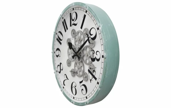 NeXtime Horloge Murale Henry Blanc/Turquoise, 50 Cm – Horloge Murale grand choix 3